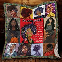 Black Girl The Queen Of Beauty Cld170702 Quilt Blanket and Home Decor