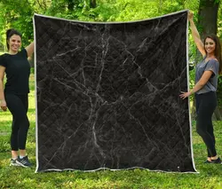 Black Grey Dark Marble Cl17100066Mdq Quilt Blanket and Home Decor