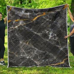 Black Grey Marble Cl17100067Mdq Quilt Blanket and Home Decor