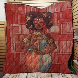 Black Lady Justice Quilt Blanket Dhc150120527Td and Home Decor