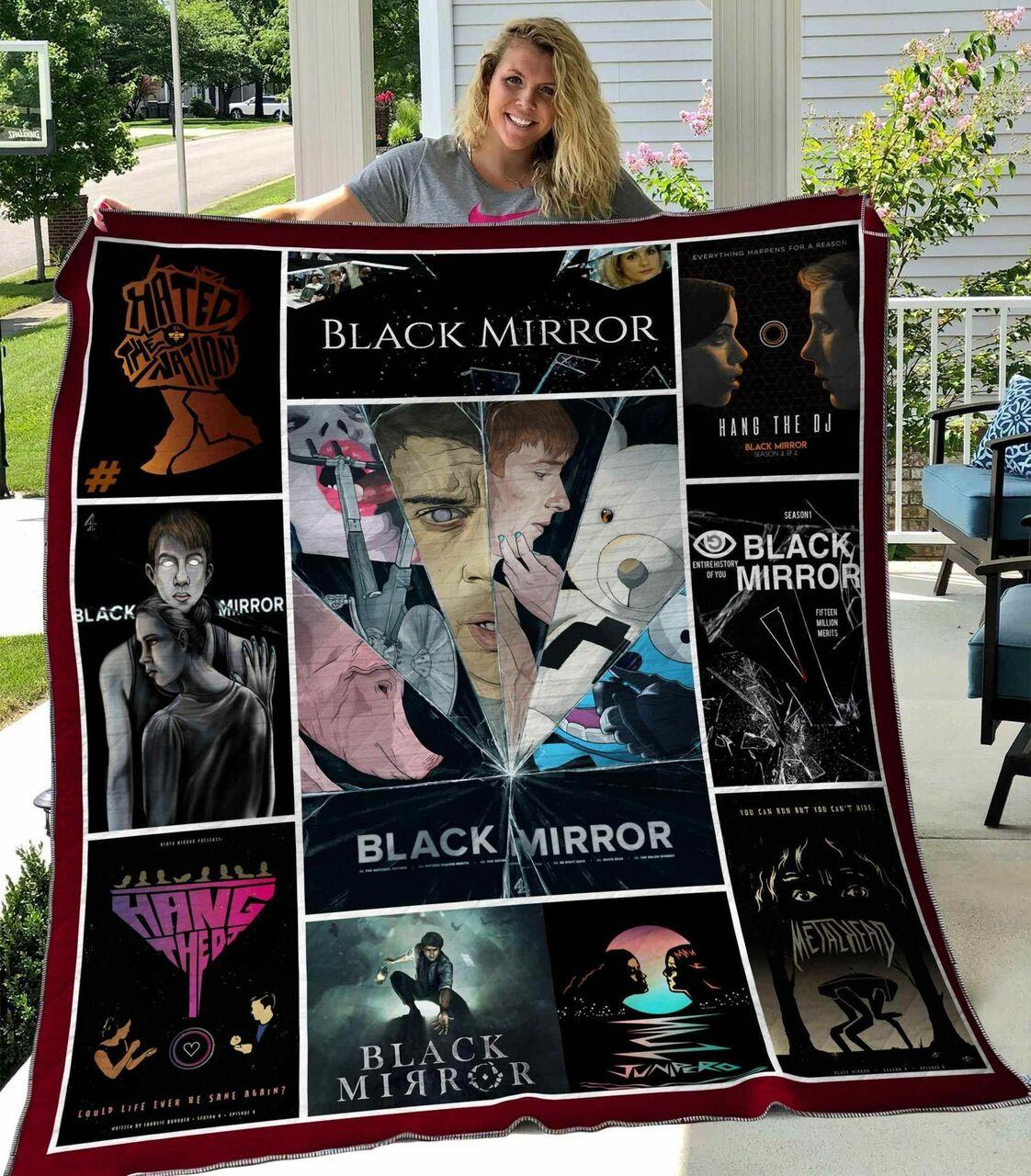 Black Mirror Blanket Th2906 Quilt and Home Decor