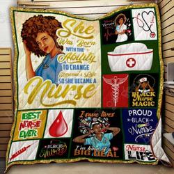 Black Nurse Magic Cl18100087Mdq Quilt Blanket and Home Decor
