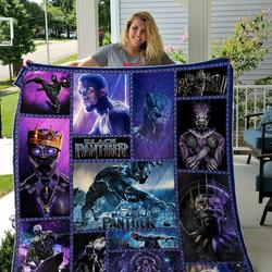 Black Panther Avenger Marvel Comics Art Blanket Quilt Blanket and Home Decor