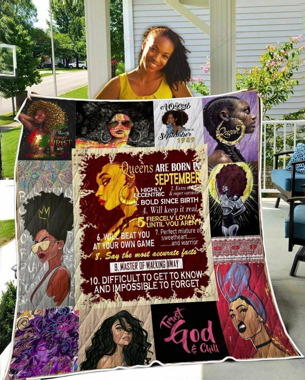 Black Queen Are Born In September TH2309148CL Quilt Blanket and Home Decor