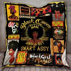 Black Queen Quilt -Hn020808  Quilt and Home Decor