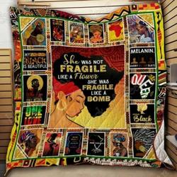 Black Queen Women Cl18100090Mdq Quilt Blanket and Home Decor