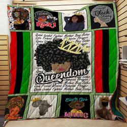 Black Queendom Natural Hair Quilt Quilt Blanket Dhc150120807Td and Home Decor