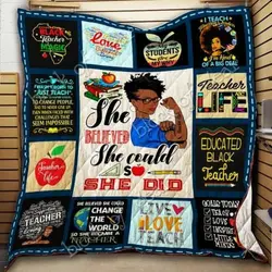 Black Teacher Cl18100092Mdq Quilt Blanket and Home Decor