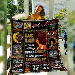 Black Teacher Cl18100095Mdq Quilt Blanket and Home Decor