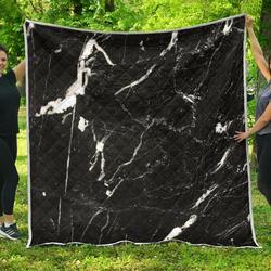 Black White Scratch Marble Cl17100086Mdq Quilt Blanket and Home Decor