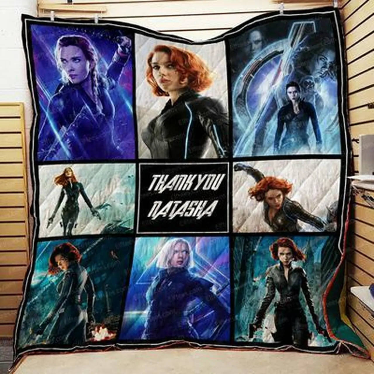 Black Widow Quilt Blanket Thank You Natasha Quilt and Home Decor