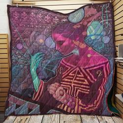 Black Women African Beautiful Quilt Blanket Dhc150120545Td and Home Decor