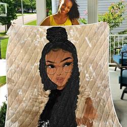 Black Women Art TH2309160CL Quilt Blanket and Home Decor
