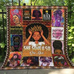 Black Women Li060804B Tbg Quilt Blanket and Home Decor