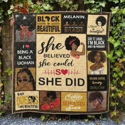 Black Women Li170701A Tbg Quilt Blanket and Home Decor