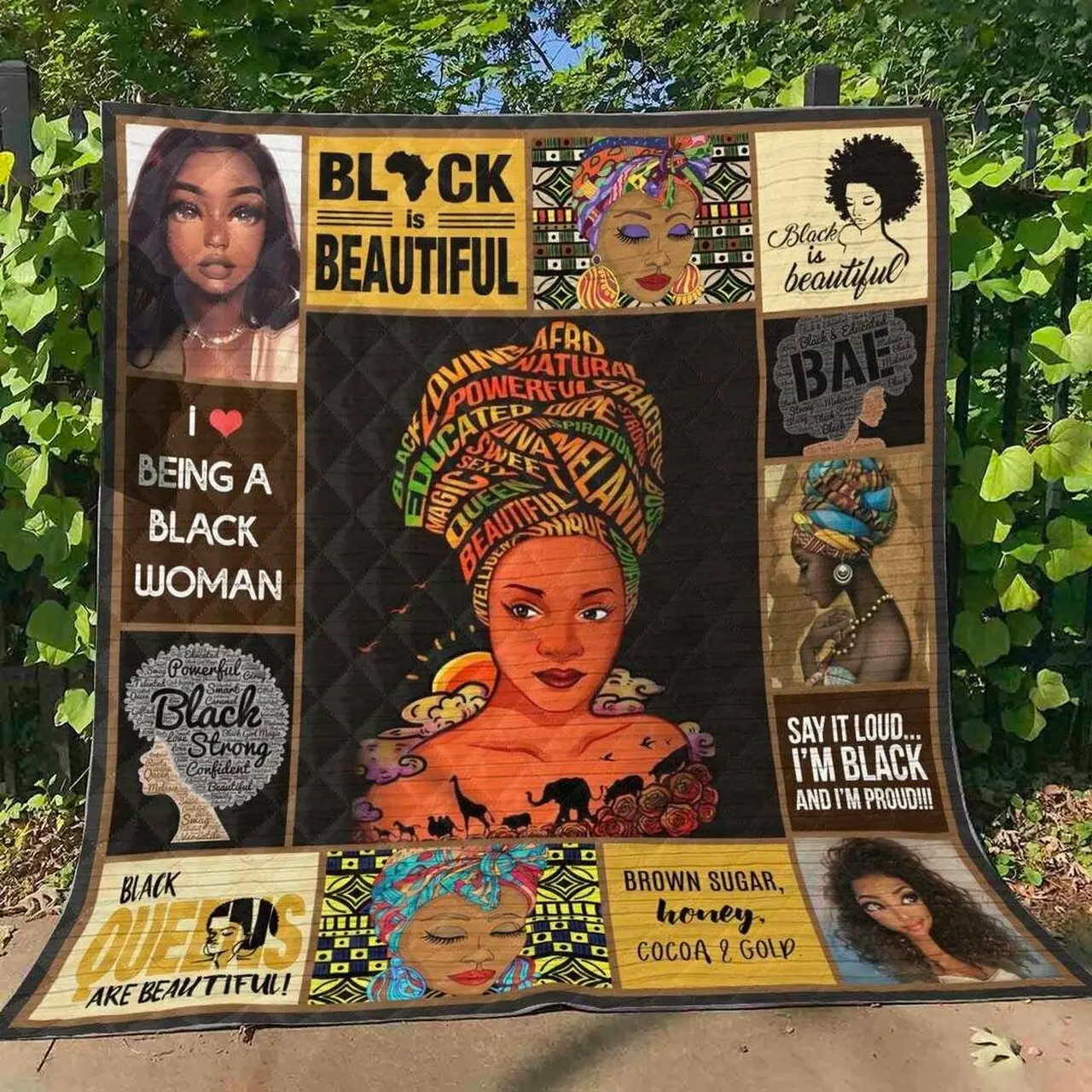 Black Women Li200703A Tbg Quilt Blanket and Home Decor