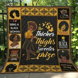Black Women Li260701C Tbg Quilt Blanket and Home Decor