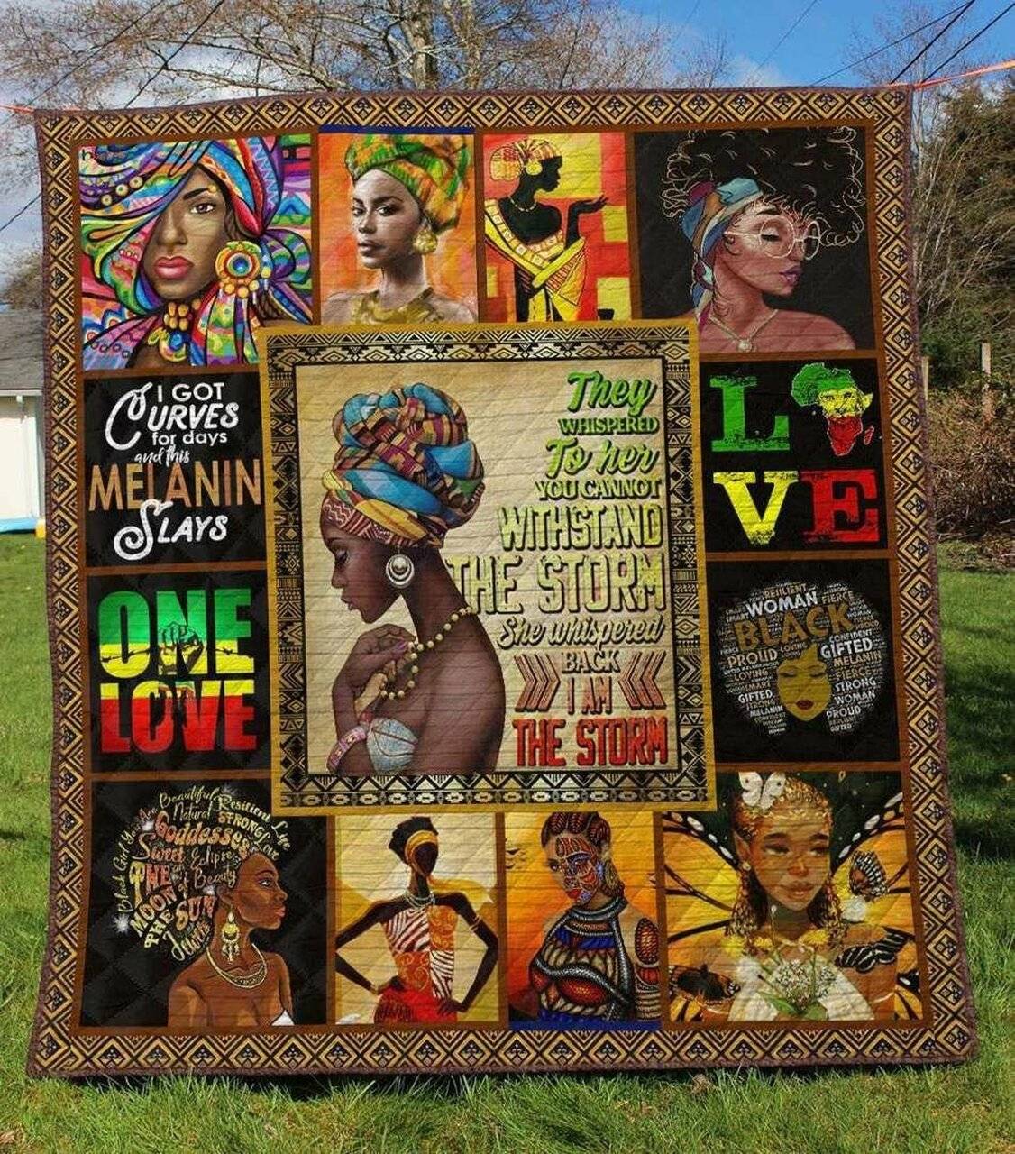 Black Women Ng010806B Tbg Quilt Blanket and Home Decor
