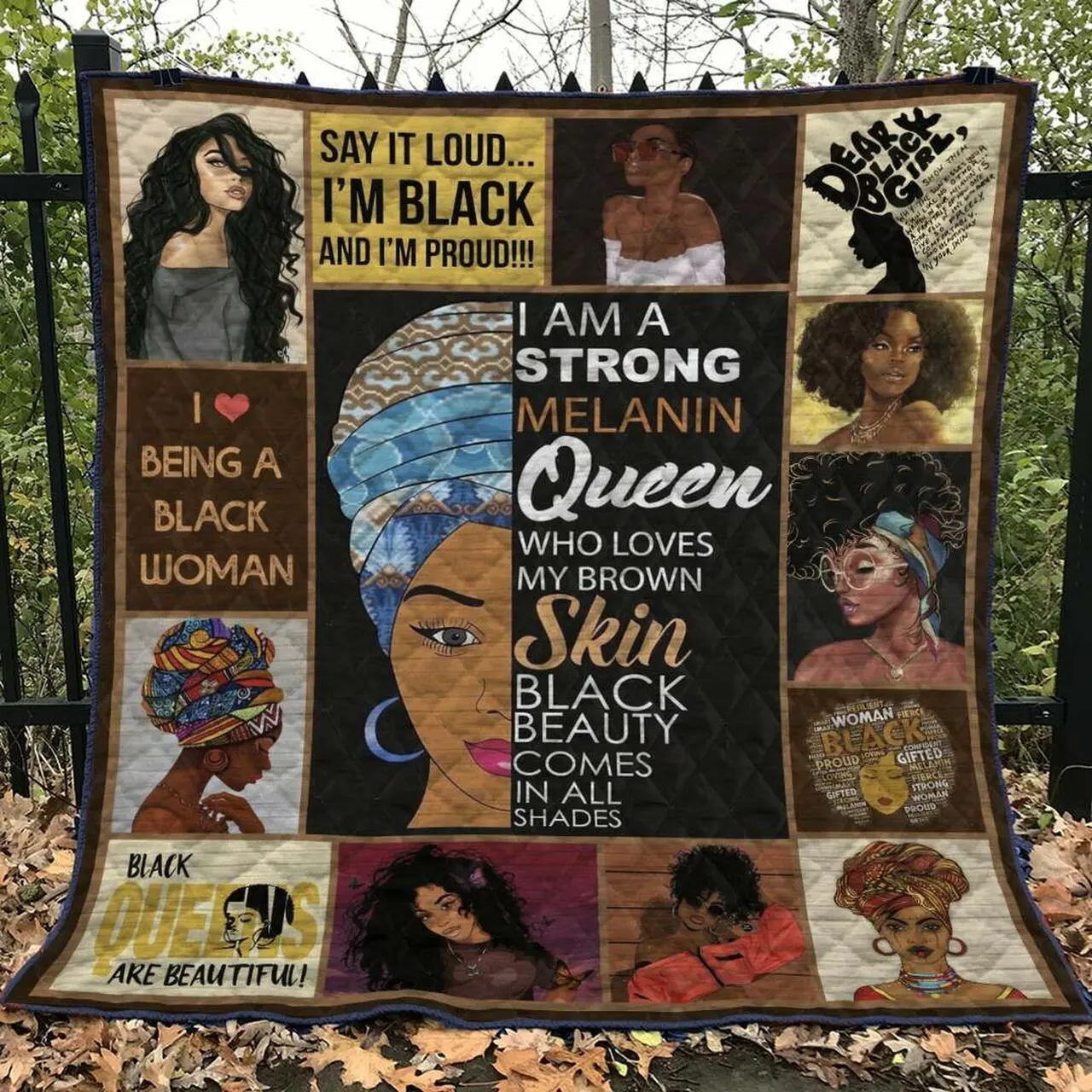 Black Women Tu120709A Quilt Blanket and Home Decor