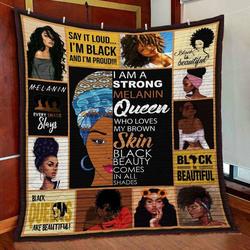 Black Women Tu160706A Tbg Quilt Blanket and Home Decor