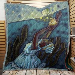 Black Women With Sea Snail Quilt Blanket Dhc150120549Td and Home Decor