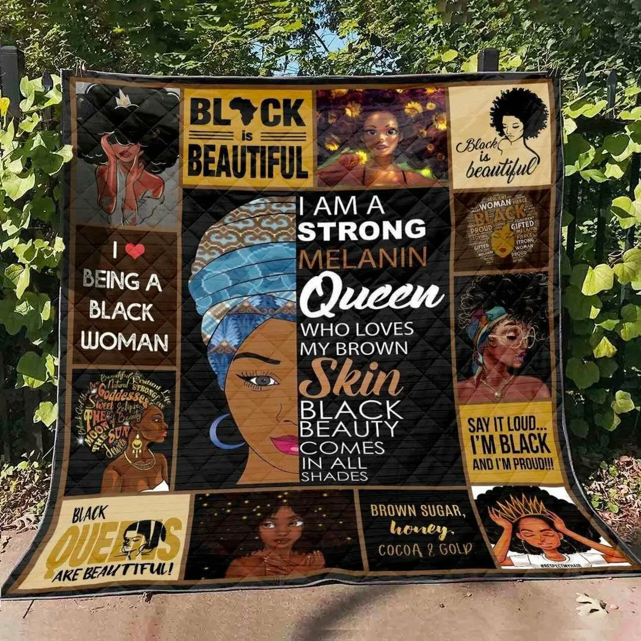 Black Women Ye090707A Tbg Quilt Blanket and Home Decor