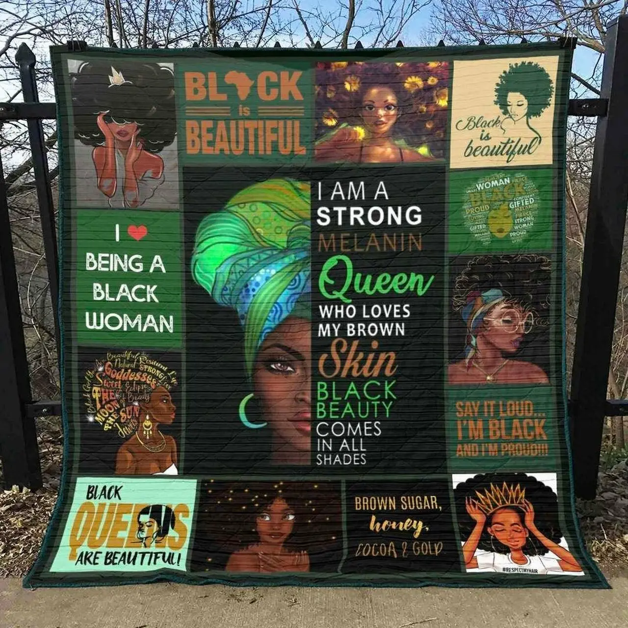Black Women Ye200701A Tbg Quilt Blanket and Home Decor