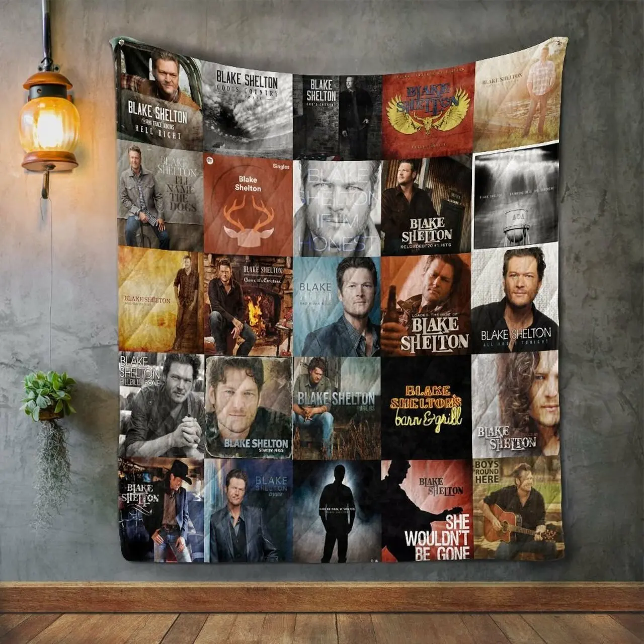 Blake Shelton Style 2 Album Covers Quilt Blanket and Home Decor