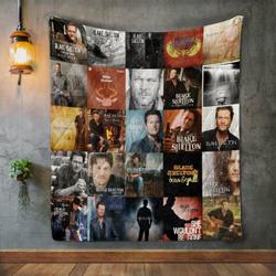 Blake Shelton Style 2 Album Covers Quilt Blanket and Home Decor