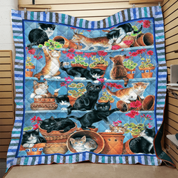 Blanket Cat Nvh-Qnk032  Quilt and Home Decor