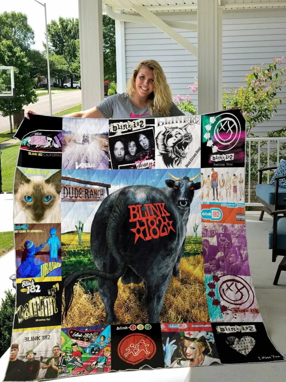 Blink 182 Albums Quilt Blanket For Fans Ver 17 and Home Decor