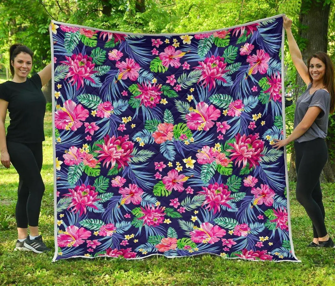 Blossom Tropical Flower Cl17100098Mdq Quilt Blanket and Home Decor