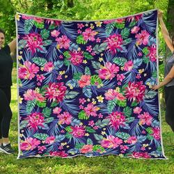 Blossom Tropical Flower Cl17100098Mdq Quilt Blanket and Home Decor