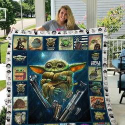 Blt Baby Yoda Quilt Blanket Ver 1 and Home Decor