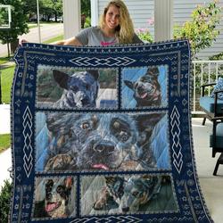 Blue Heelers 1 Quilt Design By Exrain and Home Decor