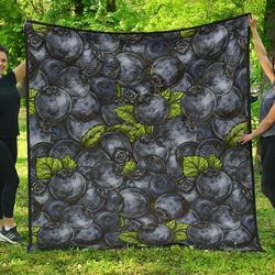 Blueberry Pattern DHCDHC DT1910 Quilt Blanket and Home Decor