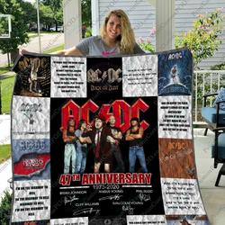 Bm Ac Dc Quilt Blanket Ver 2 and Home Decor