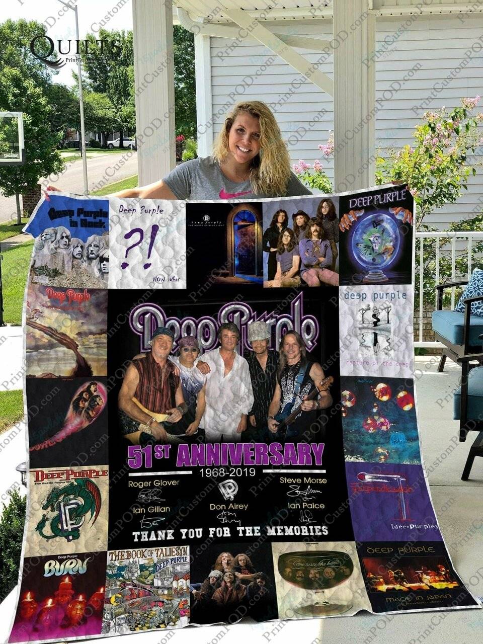 Bm Deep Purple Quilt Blanket Ver 1 and Home Decor