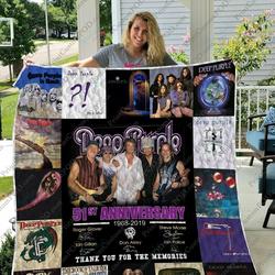 Bm Deep Purple Quilt Blanket Ver 1 and Home Decor