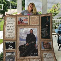 Bm Johnny Cash Quilt Blanket and Home Decor