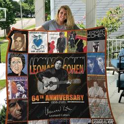 Bm Leonard Cohen Quilt Blanket and Home Decor