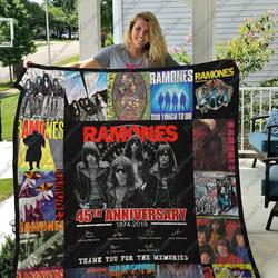 Bm Ramones Quilt Blanket and Home Decor