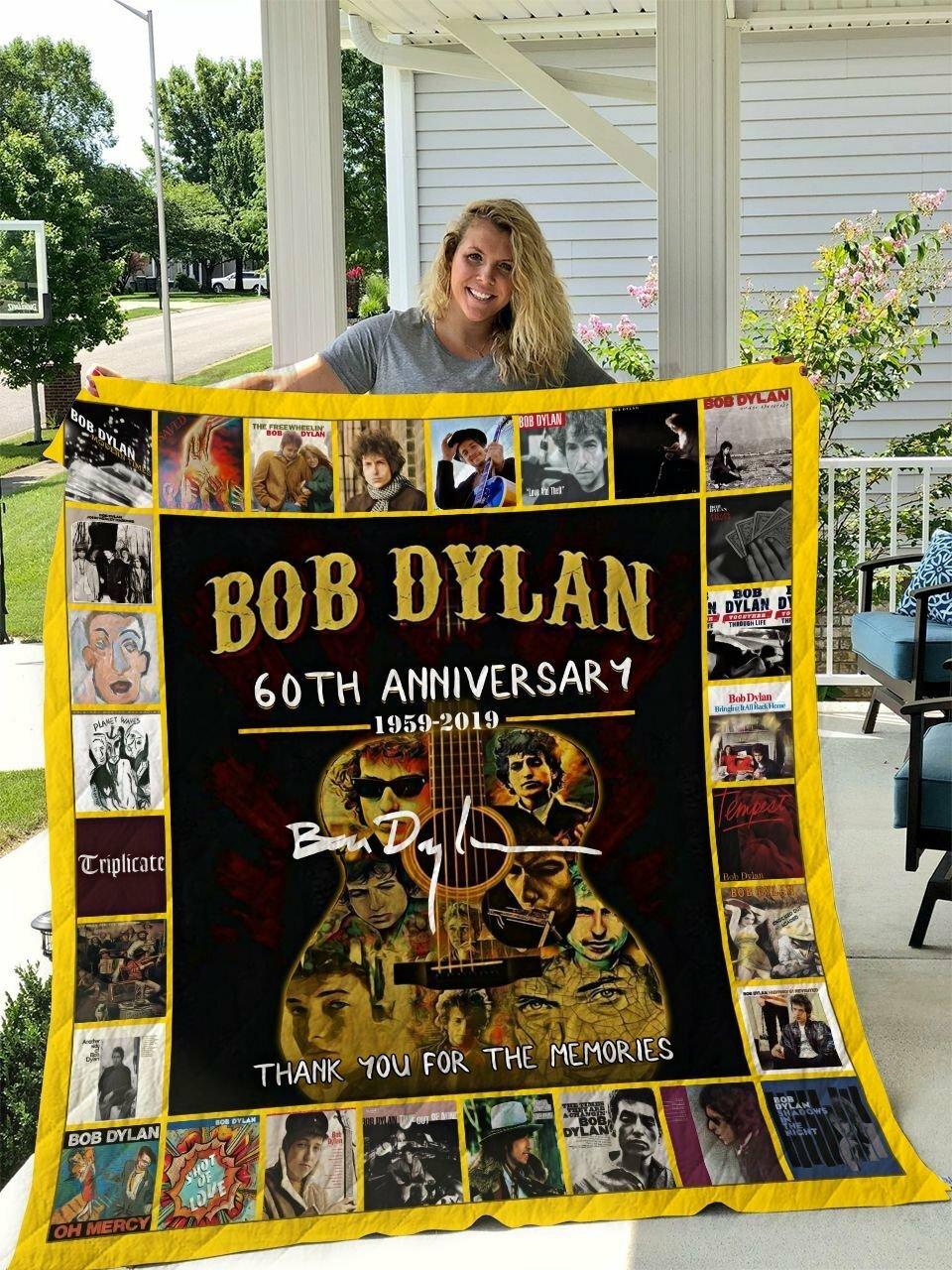 Bob Dylan 60Th Anniversary Quilt Blanket I1D2 and Home Decor