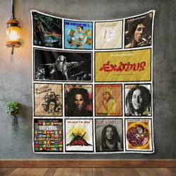 Bob Marley Album Covers Quilt Blanket and Home Decor