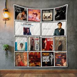 Bobby Darin Album Covers Quilt Blanket and Home Decor