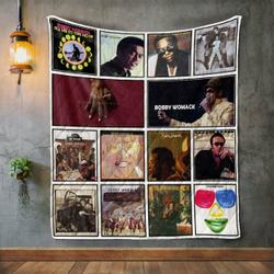 Bobby Womack Album Covers Quilt Blanket and Home Decor