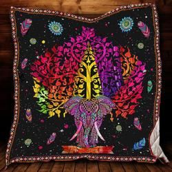 Boho Luxury Mandala Elephant Jfj Quilt Rc and Home Decor