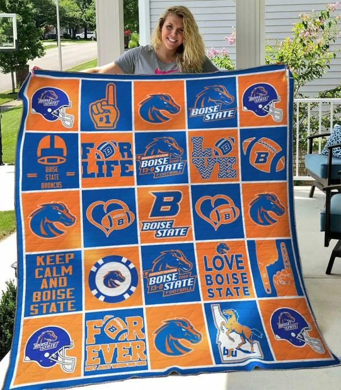 Boise State Broncos Quilt Blanket B080603 Quilt and Home Decor