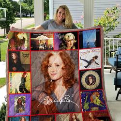 Bonnie Raitt Quilt Blanket 01 and Home Decor