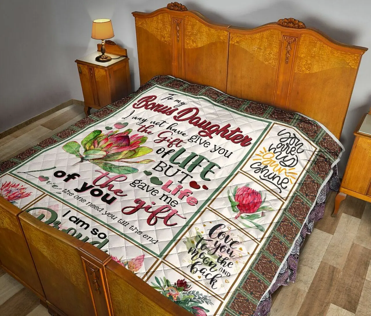 Bonus Mom To Bonus Daughter Quilt Blanket Dhc02011244Dd and Home Decor